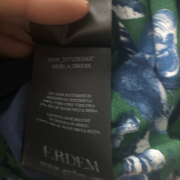 ERDEM Sebla crepe floral midi dress 10 - Picture 8 of 9